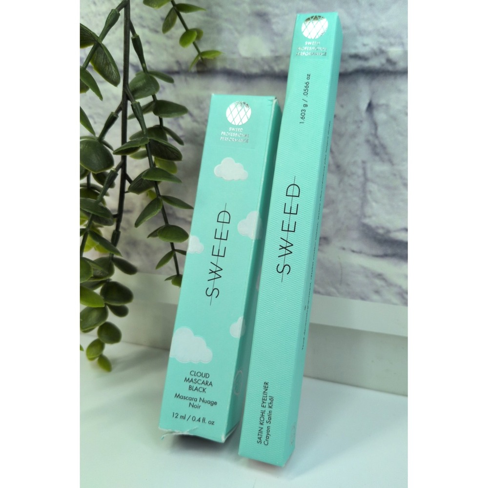 NEW IN BOX LOT 2🌿SWEED Cloud Mascara Black & Satin Kohl Eyeliner Bright MakeUp